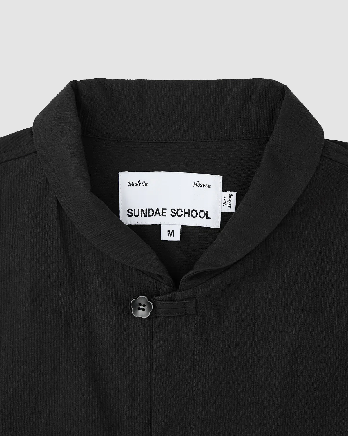 BLACK CHINA COLLAR KNOT SHACKET - Image 7