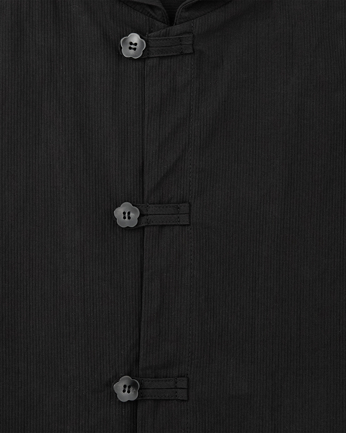 BLACK CHINA COLLAR KNOT SHACKET - Image 8