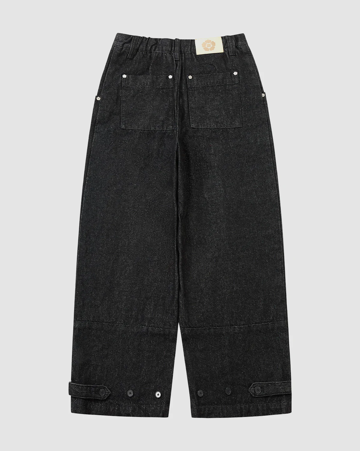 BLACK HANBOK DENIM PANTS - Image 3