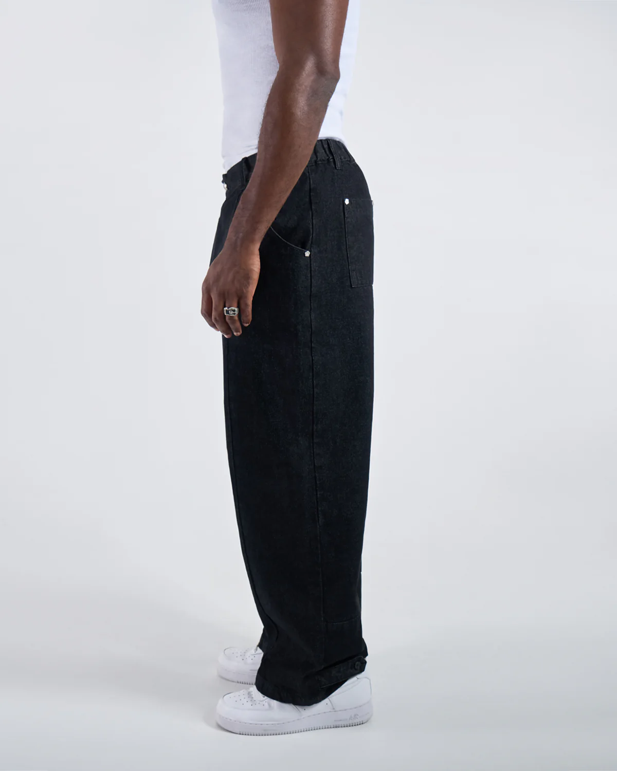 BLACK HANBOK DENIM PANTS - Image 5