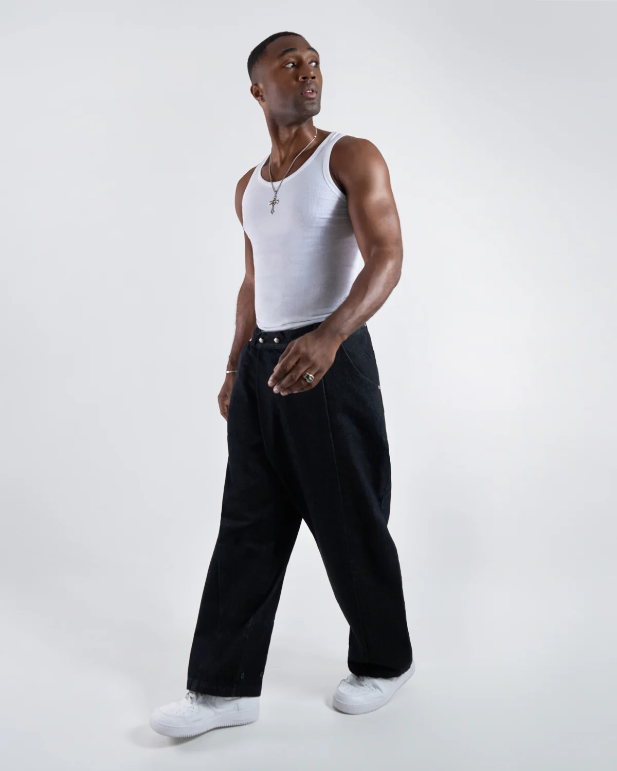 BLACK HANBOK DENIM PANTS - Image 7