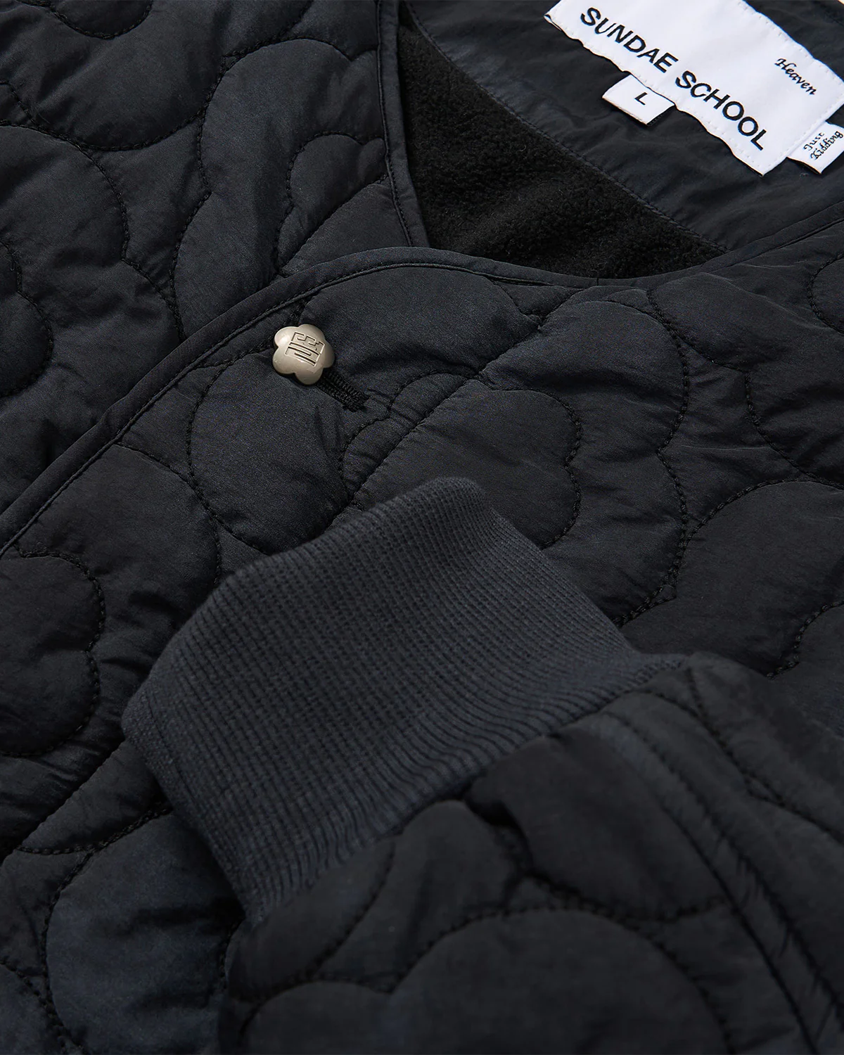 BLACK MOCHI QUILTED MILITARY LINER - Image 8