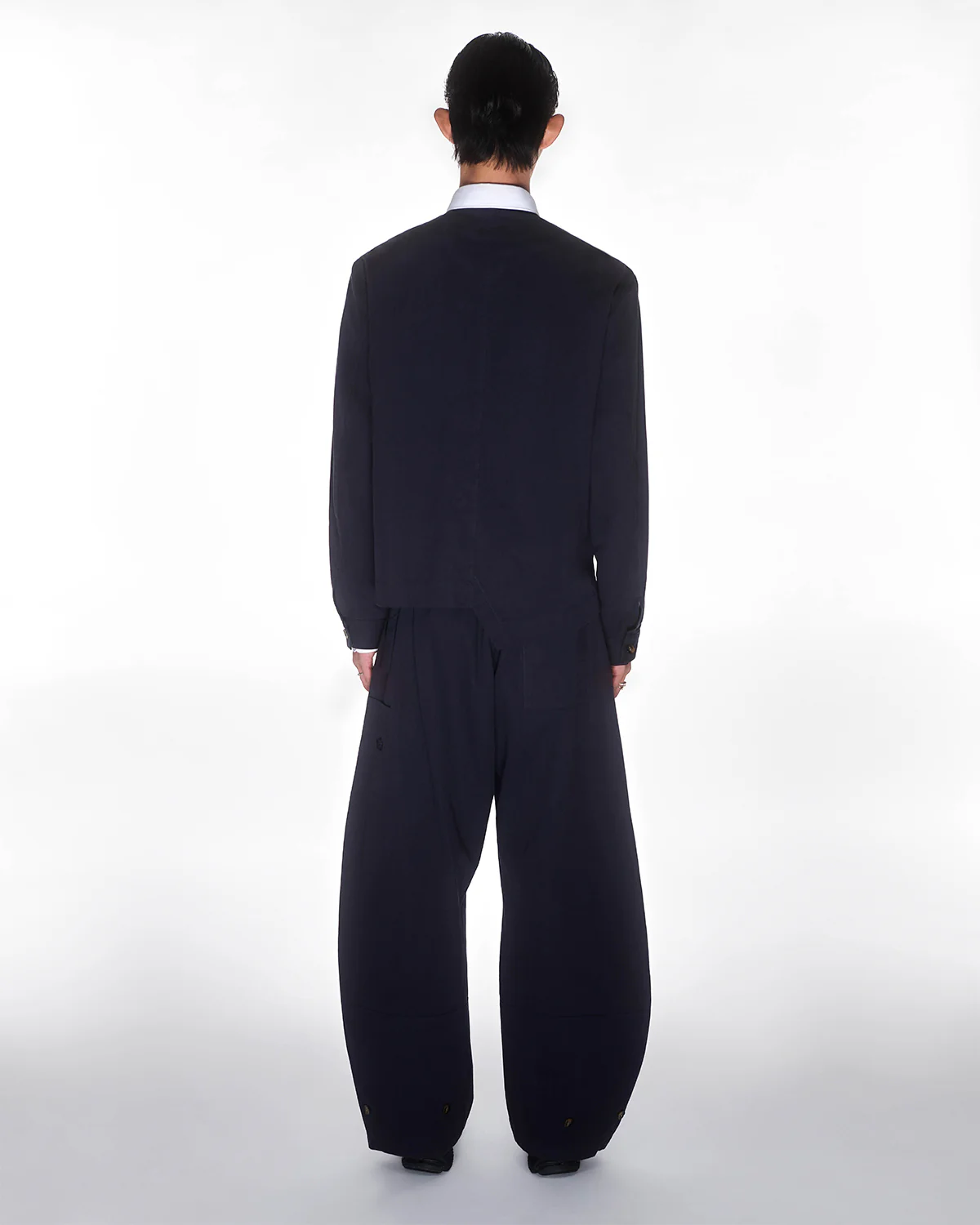 NAVY HANBOK BALLOON PANTS - Image 9