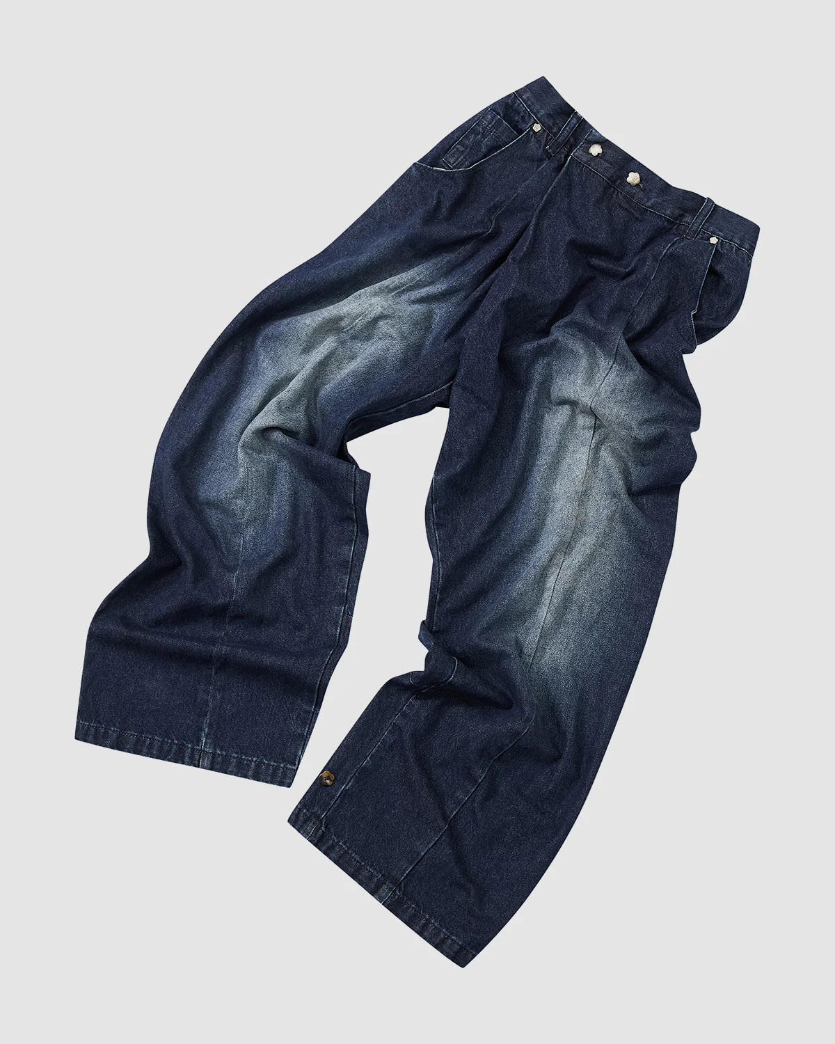 INDIGO FADE HANBOK DENIM PANTS - Image 3