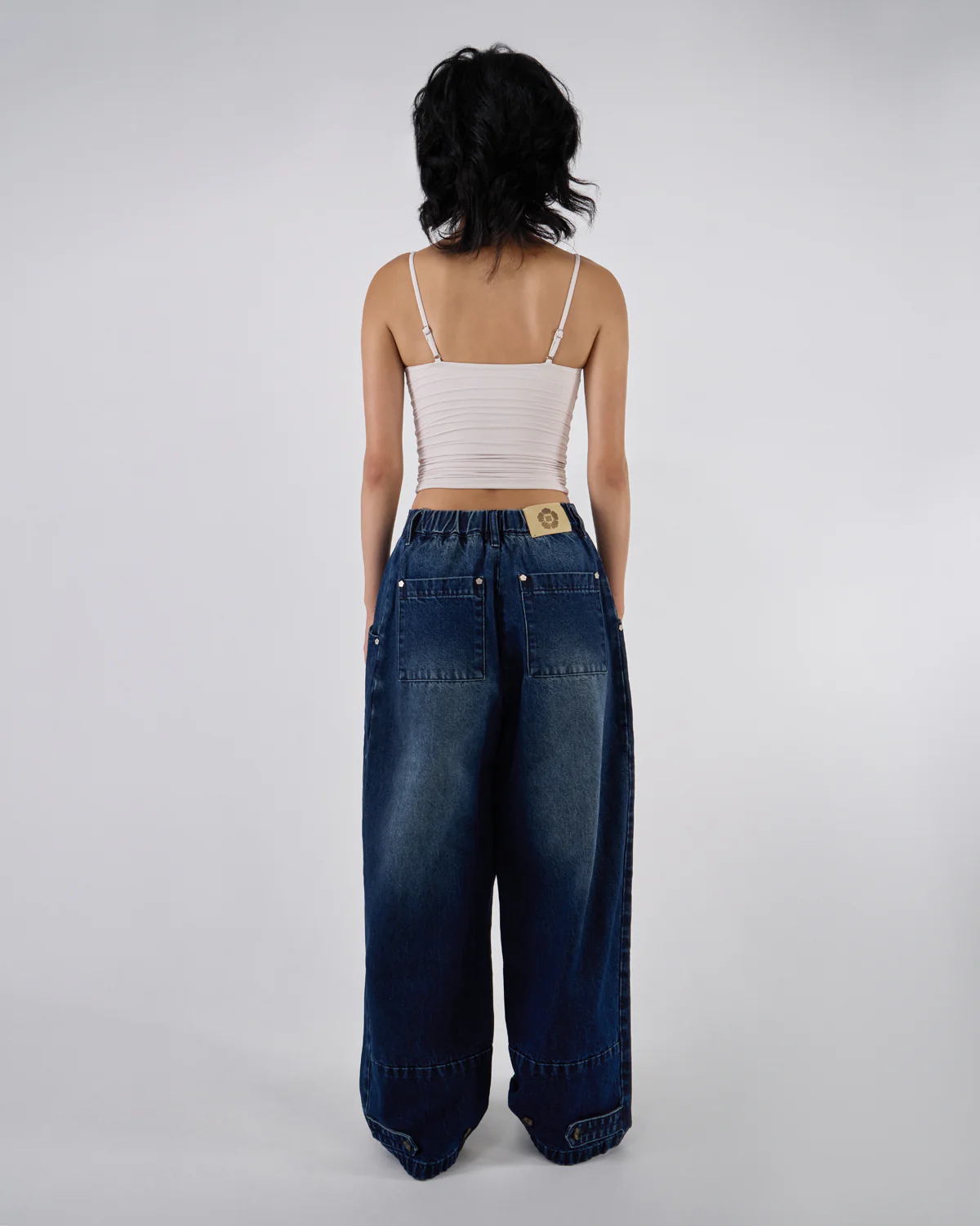 INDIGO FADE HANBOK DENIM PANTS - Image 9