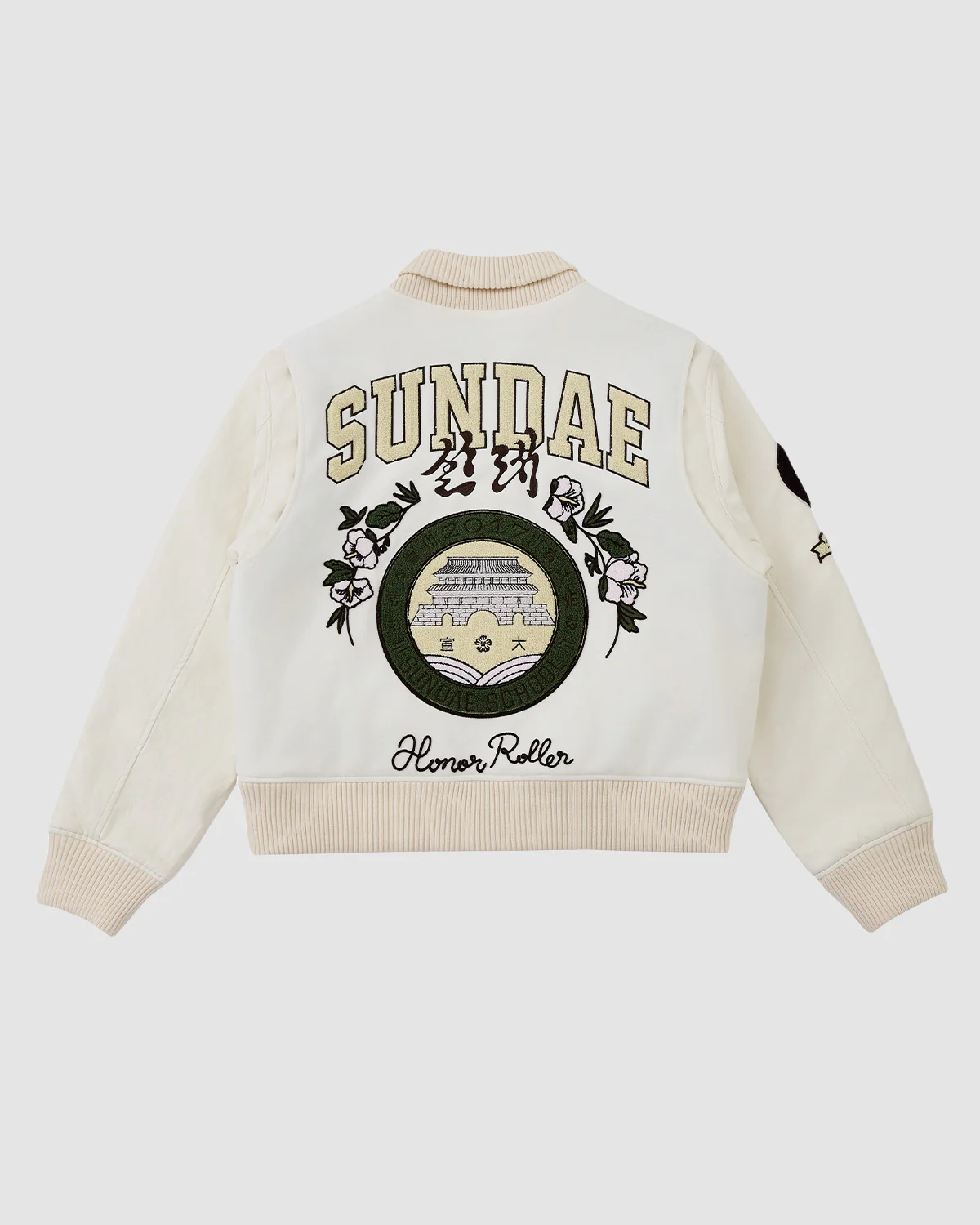 IVORY VARSITY JACKET - Image 6