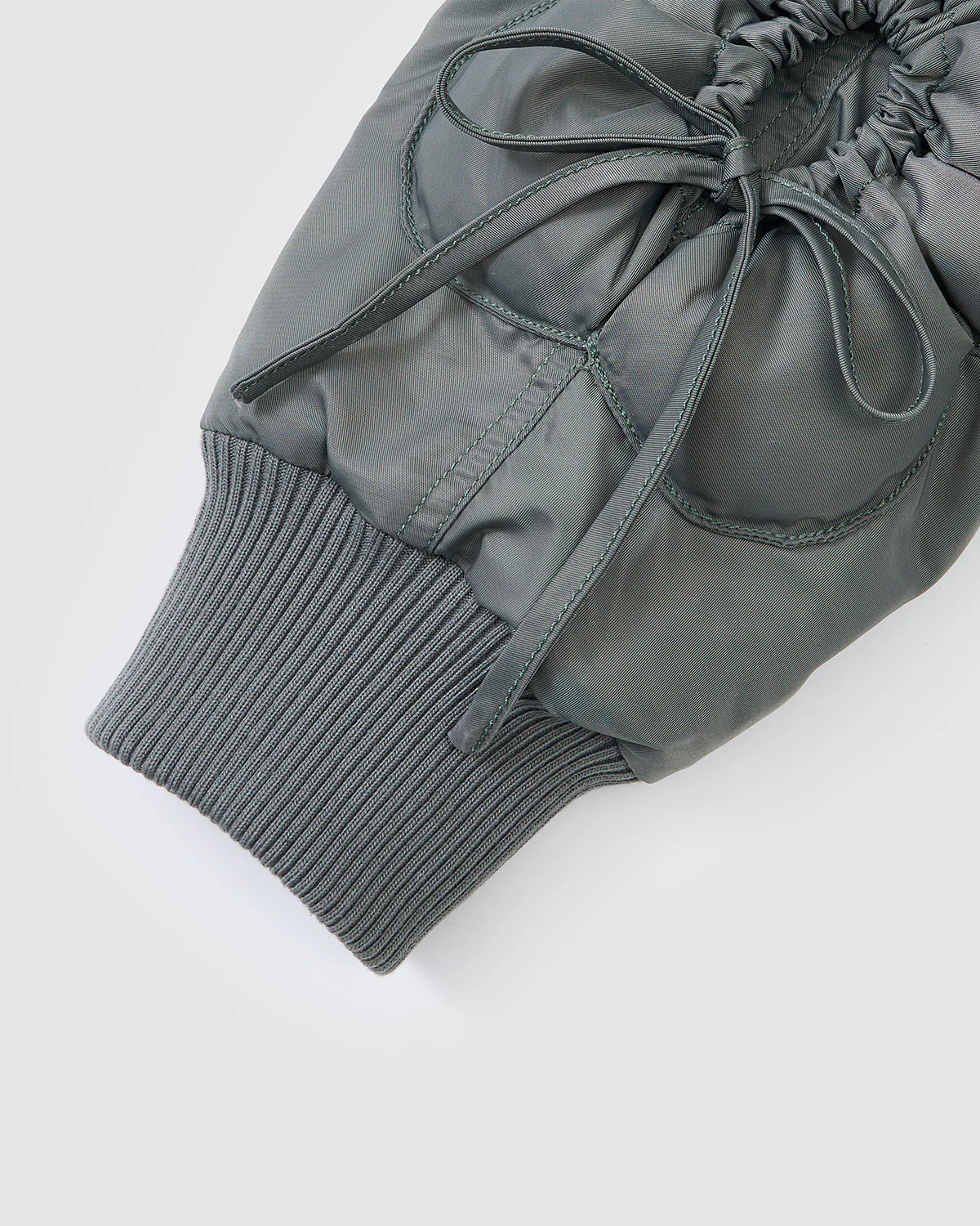 KHAKI FLOWER CHANNELED BOMBER - Image 12