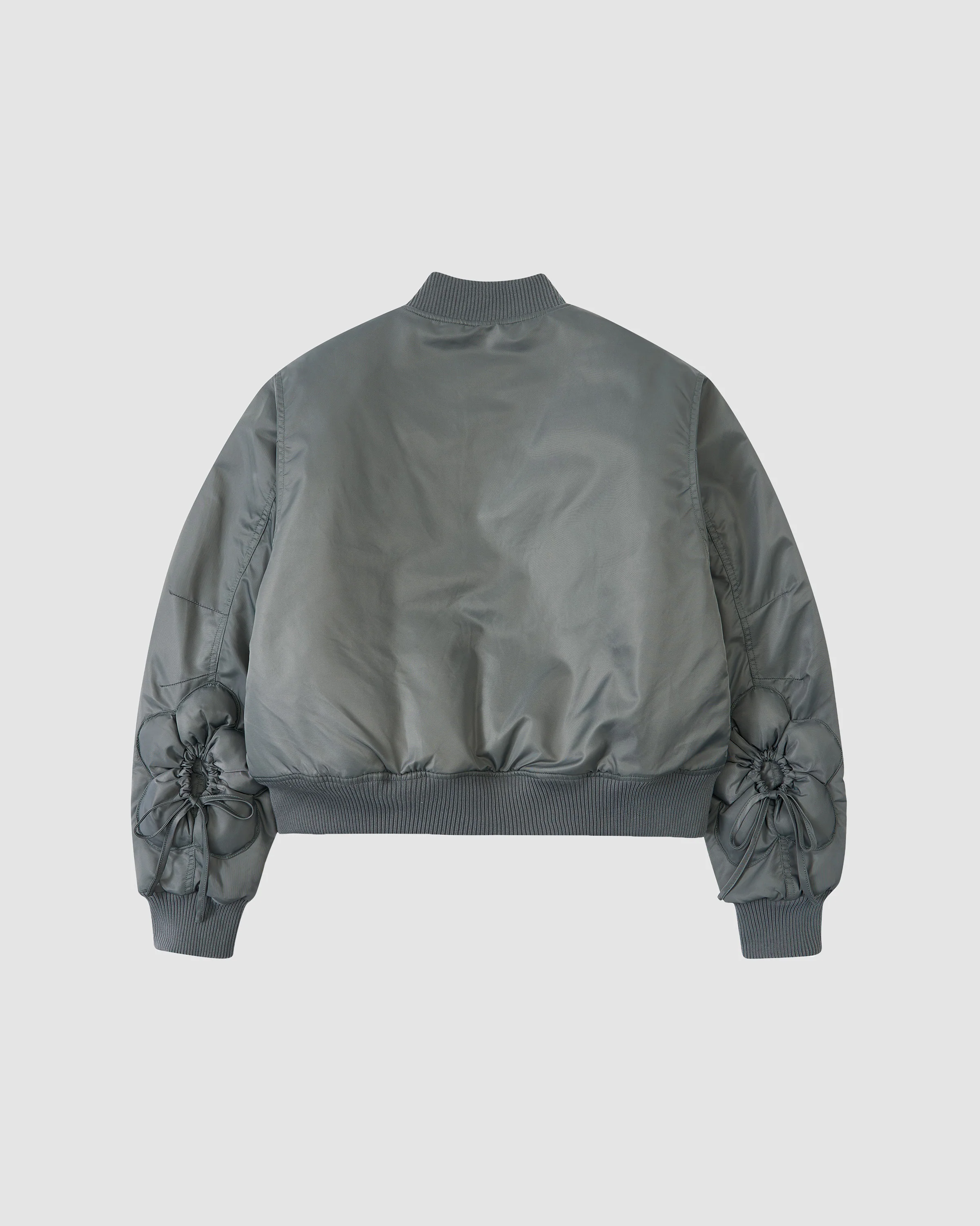 KHAKI FLOWER CHANNELED BOMBER - Image 4