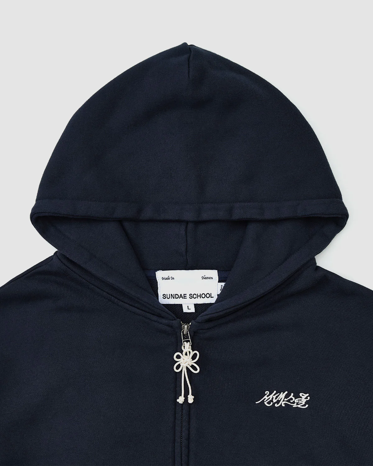 NAVY FLOWER KNOT ZIP UP - Image 6